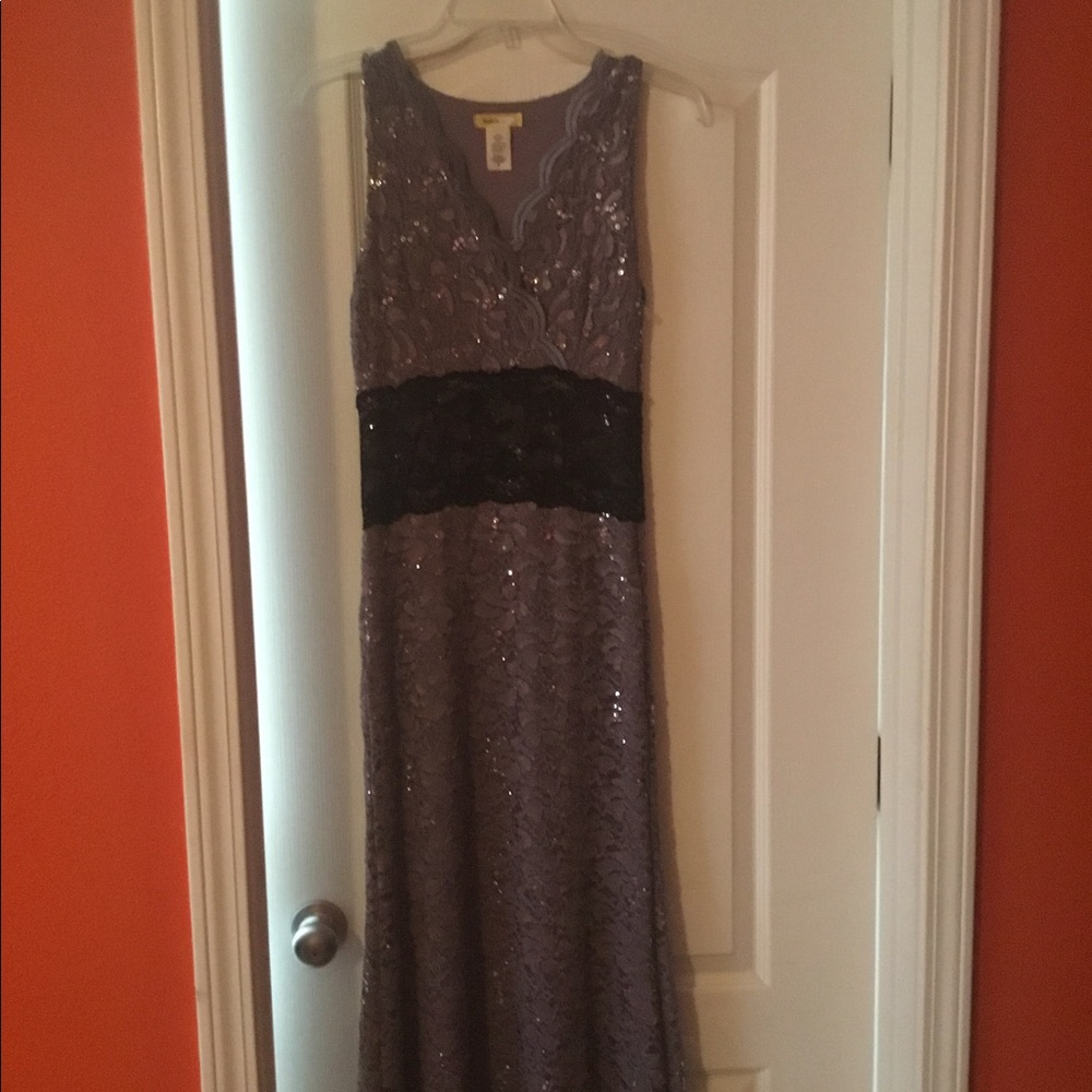 Formal lace and small sequins gown